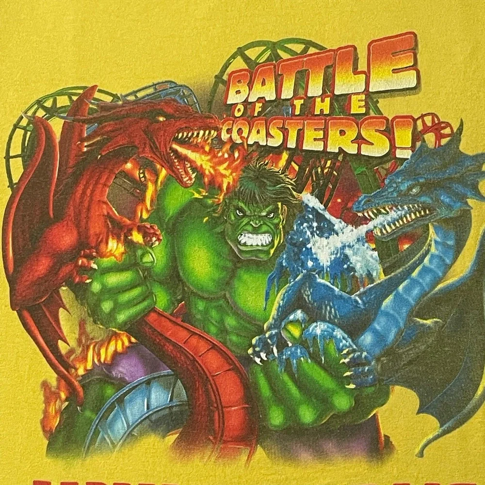 Vintage Universal Studios Battle Of The Coasters 2000s Superhero Hulk T-Shirt S